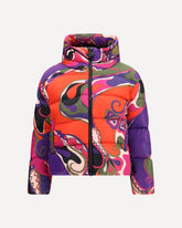 Orchidee Print Down Jacket - MULTICOLOUR | Base Blu