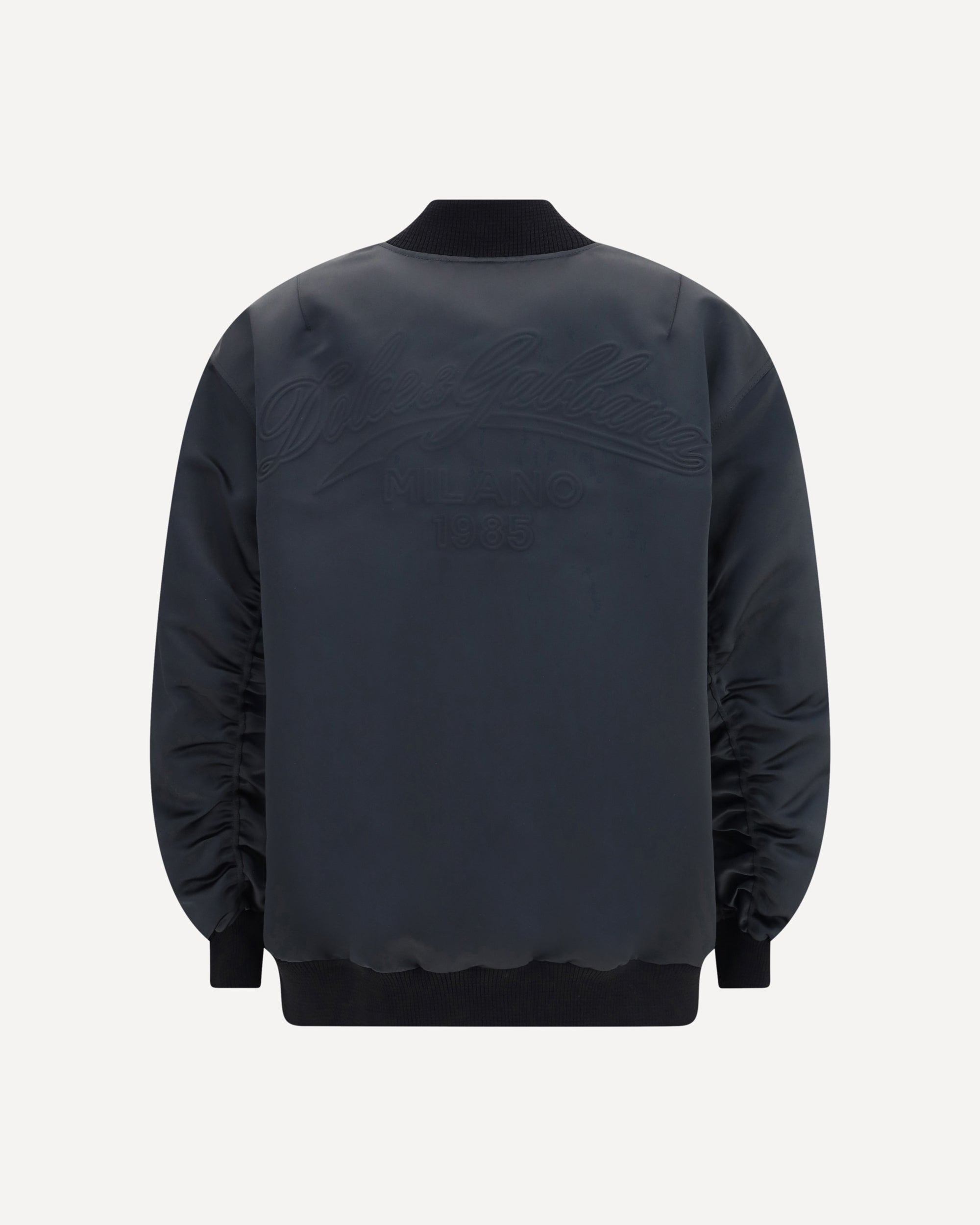 DOLCE & GABBANA Oversized Jacket with embossed print BLACK