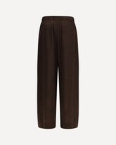 Pantaloni in raso con coulisse - MARRONE | Base Blu