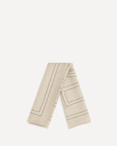 Silk Scarf with embroidery - CREAM | Base Blu