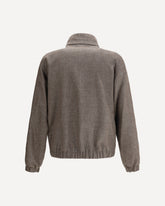 Linen and virgin wool Jacket - BROWN | Base Blu