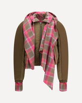 Maxi-scarf Puffer Jacket - BROWN | Base Blu