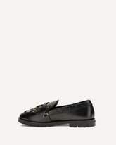 Nora leather Loafers - BLACK | Base Blu