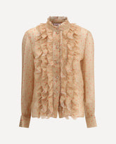 Rouches silk Blouse - MULTICOLOUR | Base Blu