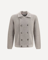 Marina Cardigan in English Rib Cashmere - GREY | Base Blu