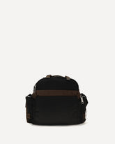 Explore Shoulder Bag in Re-Nylon and leather - BROWN | Base Blu