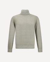 Wool Green Turtleneck - GREEN | Base Blu