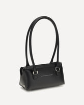Bauletto J mini Shoulder Bag in leather - BLACK | Base Blu