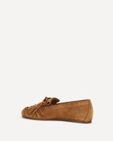 Britt Fringe Loafers - BROWN | Base Blu