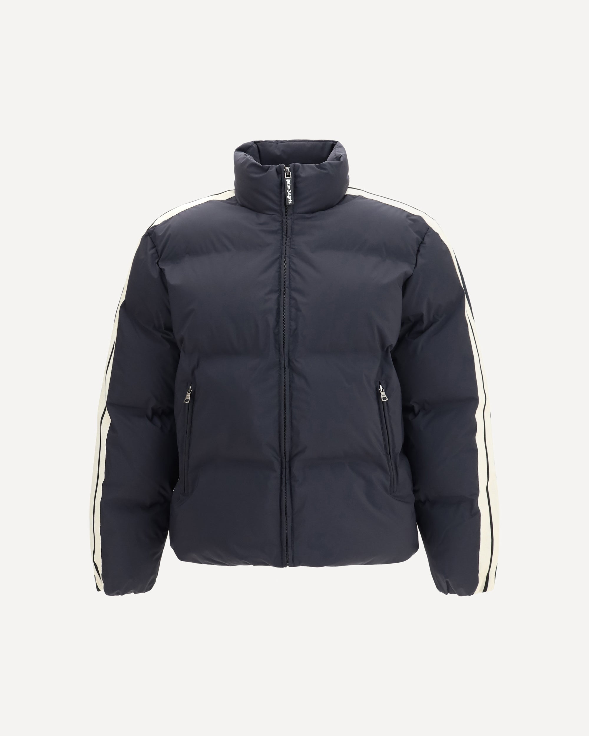 ダウンジャケット Palm Angels Classic Track Down Jacket PALM ANGELS Classic logo track Down Jacket BLACK | Base Blu