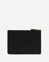 Vintage-effect leather Pouch - BLACK | Base Blu