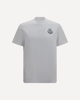 Logo patch cotton jersey T-shirt - WHITE | Base Blu