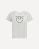 T-Shirt con logo ricamato - BIANCO | Base Blu