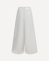 Draping wide-leg Pants - WHITE | Base Blu