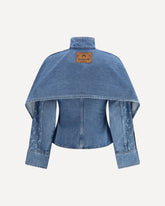 Moon Laser Blue Wash Denim Shirt - BLUE | Base Blu