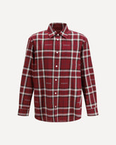 Camicia in tartan cotone jacquard - ROSSO | Base Blu