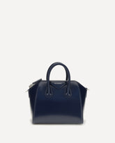 Antigona mini leather Handbag - BLUE | Base Blu