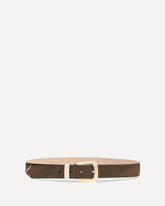 Suede Benny Belt - BROWN | Base Blu