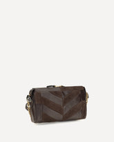 Panthea Shoulder Bag chevron pattern - BROWN | Base Blu