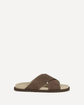 Suede Sandals - BROWN | Base Blu