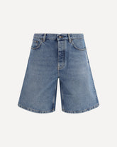 Half Arrow denim Shorts - LIGHT BLUE | Base Blu