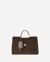 Sicily suede Handbag - BROWN | Base Blu