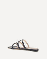Rockstud slide Sandal - BLUE | Base Blu
