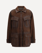 Saharan leather Jacket - BROWN | Base Blu