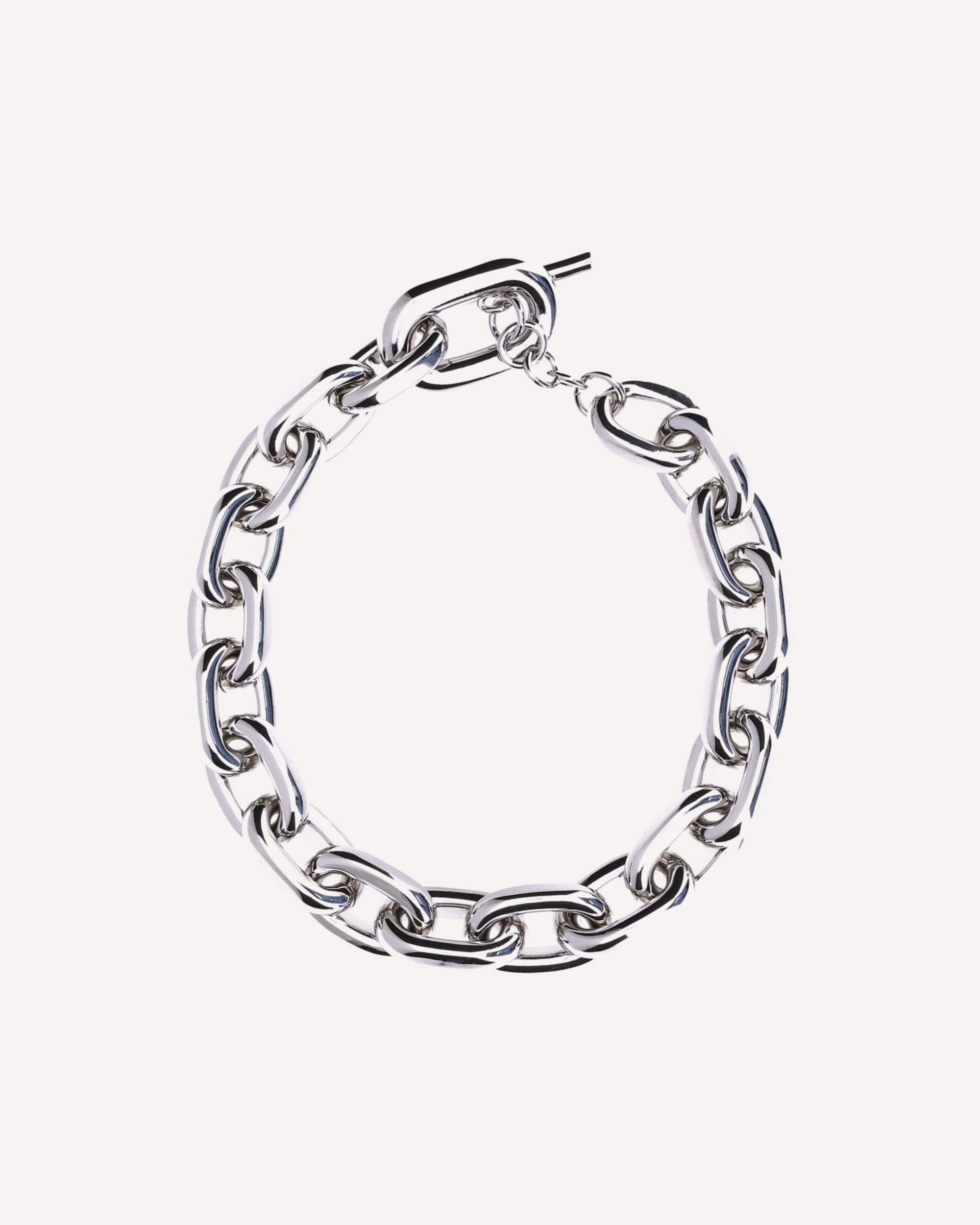 RABANNE Xl Link chain Necklace SILVER | Base Blu