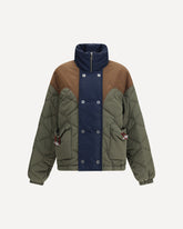 Double-breasted Down Jacket - GREEN | Base Blu