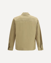 Check cotton zip Shirt Jacket - BEIGE | Base Blu