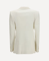 Giacca doppiopetto in lana e mohair - BIANCO | Base Blu