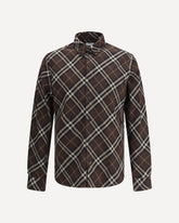 Camicia in flanella di cotone Check - MARRONE | Base Blu