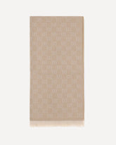 GG Supreme embroidered wool Scarf - BEIGE | Base Blu