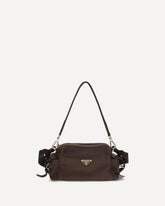 Small Explore Shoulder Bag in nappa leather - BROWN | Base Blu