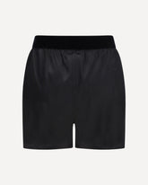 Pantaloncini in raso di seta elasticizzato - NERO | Base Blu