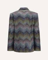 Blazer monopetto in viscosa lamé con paillettes - MULTICOLORE | Base Blu