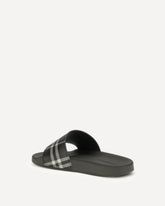 Rubber Check Slippers - GREEN | Base Blu
