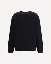 Cotton Sweatshirt with patch - BLACK | Base Blu