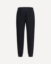 Cotton-blend jogging Pants - BLACK | Base Blu