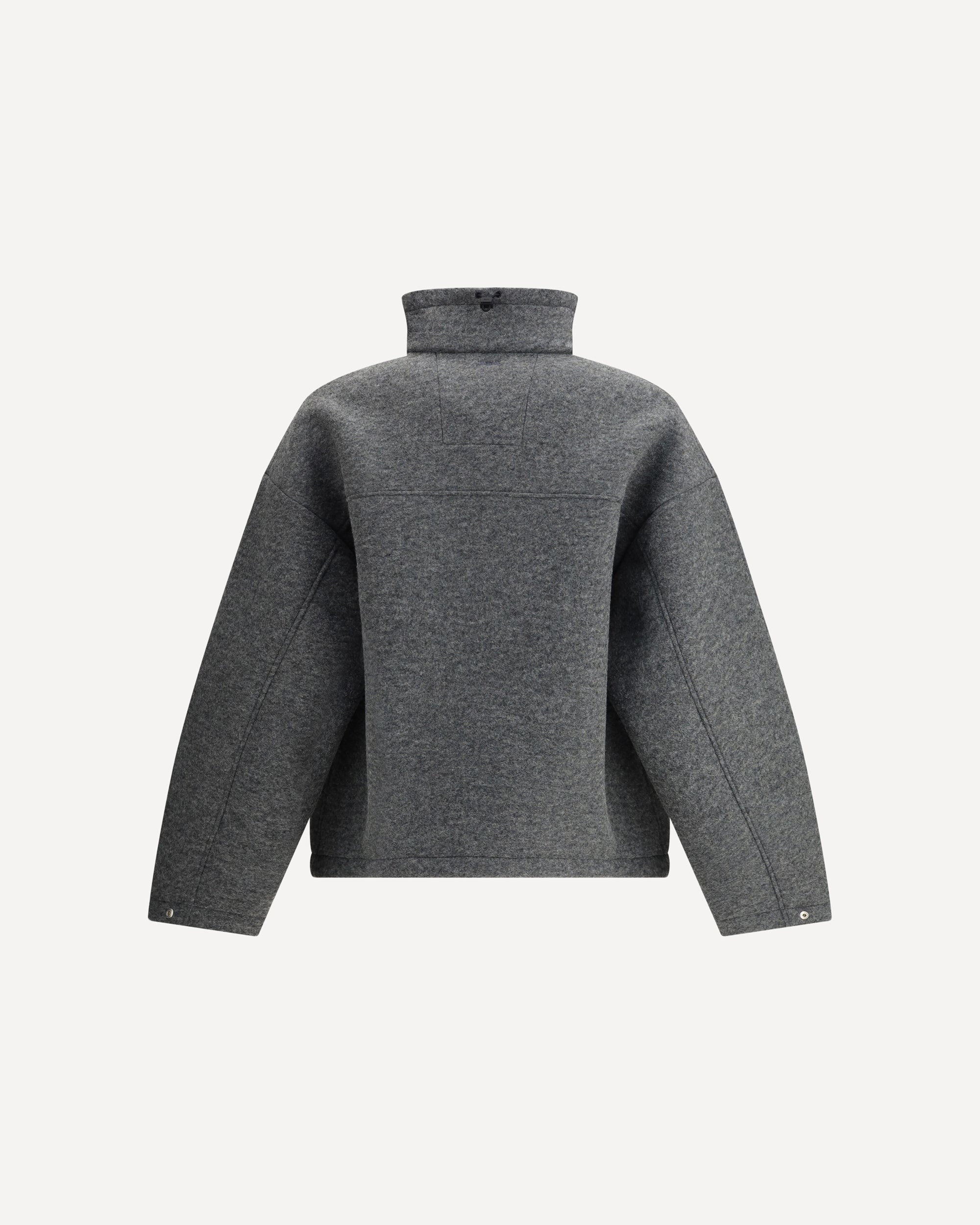 LAMINAR Grey Jacket with High Collar GREY | Base Blu