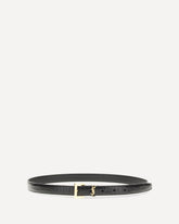 Cintura Cassandre in pelle goffrata coccodrillo - NERO | Base Blu