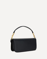 The Locò Leather Shoulder Bag - BLACK | Base Blu