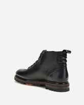 Leather Ankle Boot - BLACK | Base Blu