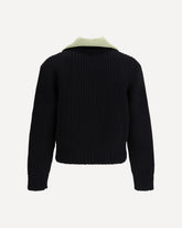 Cardigan Evan con zip - NERO | Base Blu