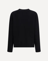 Crew neck wool Sweater - BLACK | Base Blu