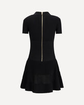 Flared knit mini Dress - BLACK | Base Blu