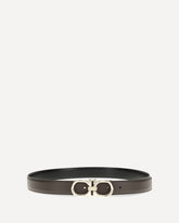 Reversible and adjustable Gancini Belt - BROWN | Base Blu
