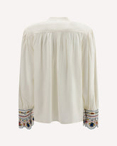 Monique embroidered Top - WHITE | Base Blu