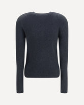 Airi Henley Sweater in cotton and cashmere - GREY | Base Blu